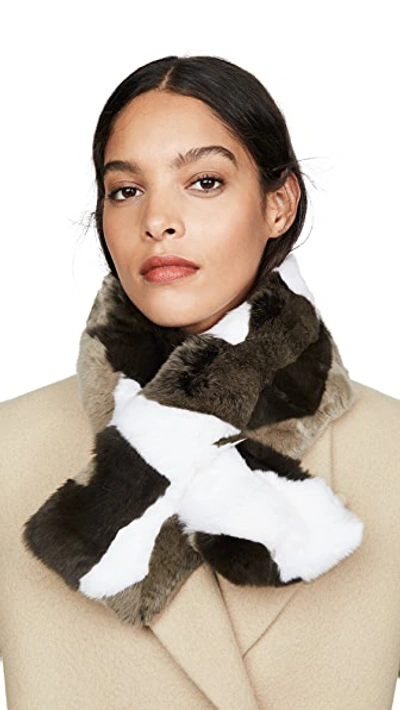 Shop Adrienne Landau Rex Camo Pull Through Scarf In Light Camo