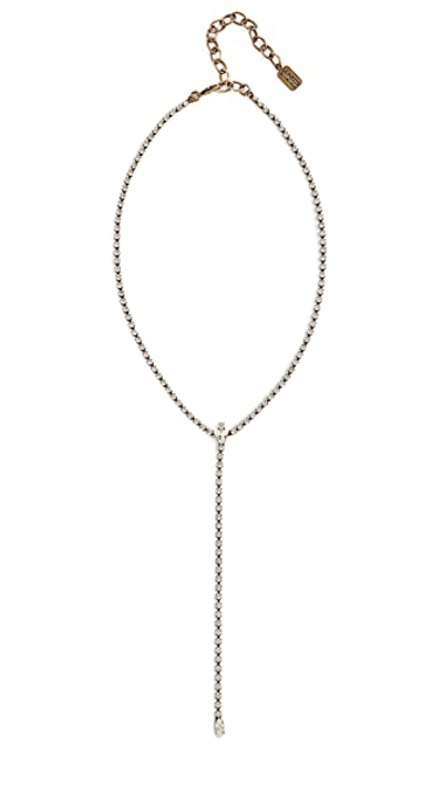 Shop Lionette By Noa Sade Bondi Necklace In Crystal/brass
