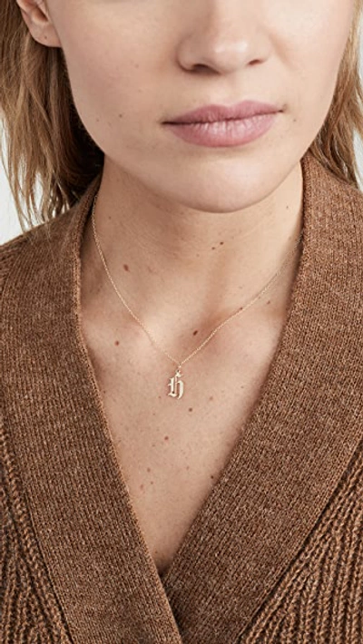 Shop Jennifer Zeuner Jewelry Emmanuelle Initial Necklace In H