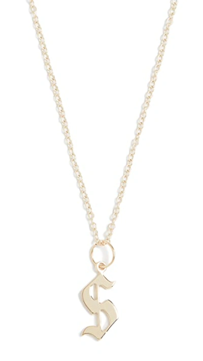 Shop Jennifer Zeuner Jewelry Emmanuelle Initial Necklace In S