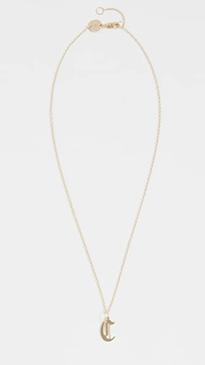 Shop Jennifer Zeuner Jewelry Emmanuelle Initial Necklace In C