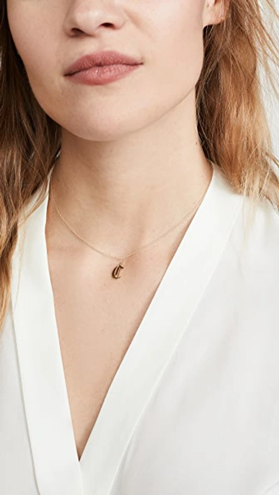 Shop Jennifer Zeuner Jewelry Emmanuelle Initial Necklace In C