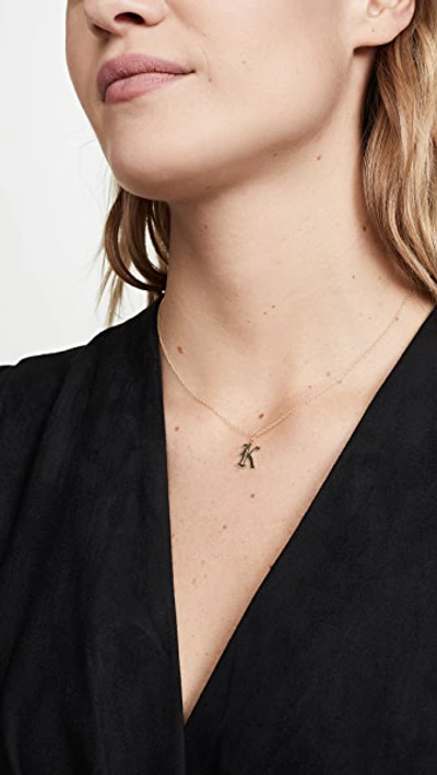 Shop Jennifer Zeuner Jewelry Emmanuelle Initial Necklace In K