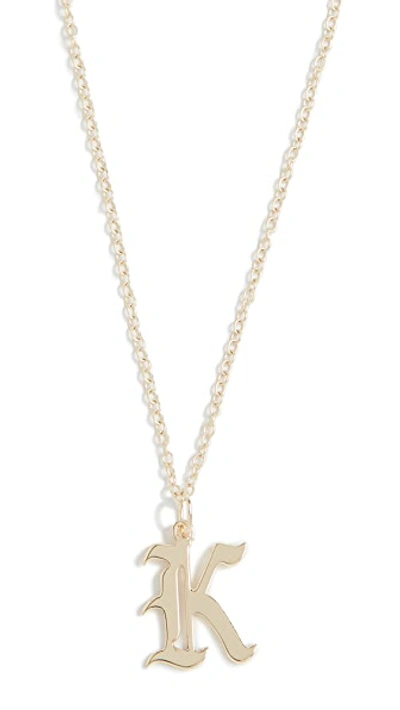 Shop Jennifer Zeuner Jewelry Emmanuelle Initial Necklace In K