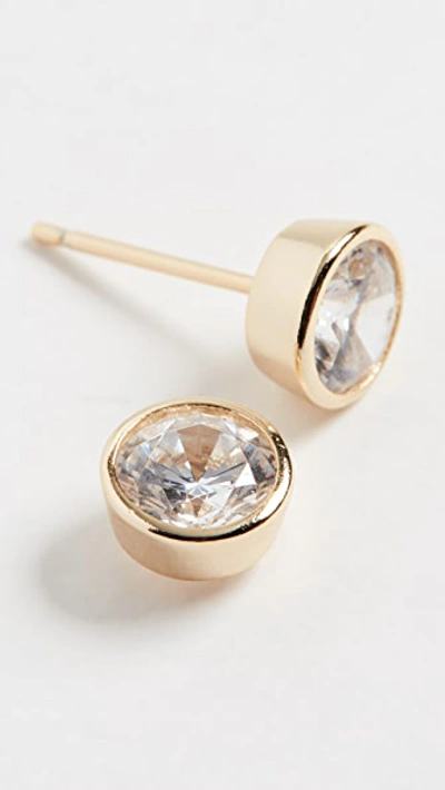 Shop Shashi Solitaire Studs In Gold