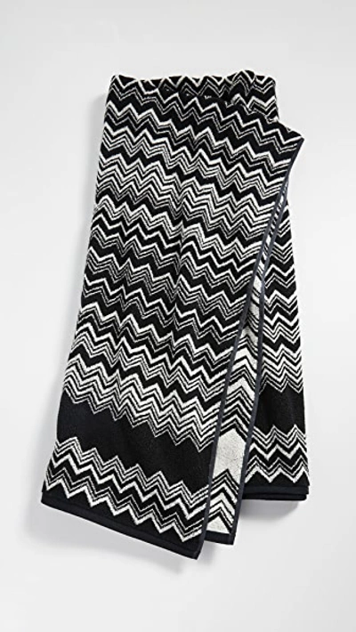 Shop Missoni Keith Bath Towel In Black & White