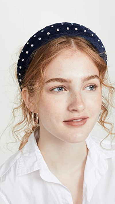 Shop Lele Sadoughi Padded Headband In Midnight