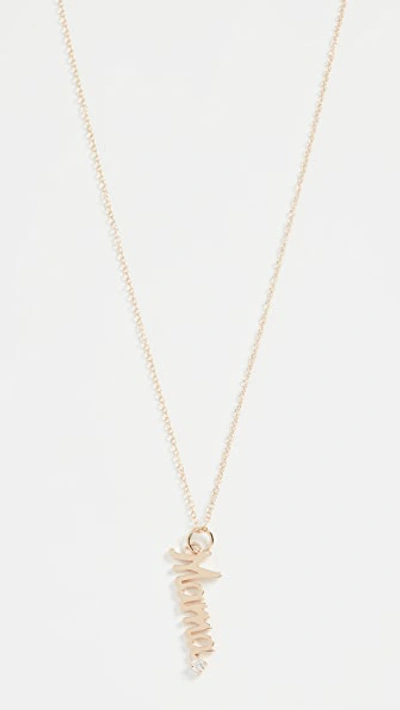 Shop Alison Lou 14k Mama Necklace In Gold