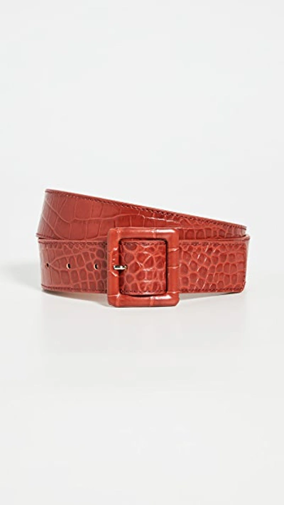 Shop Veronica Beard Rossi Belt In Rust