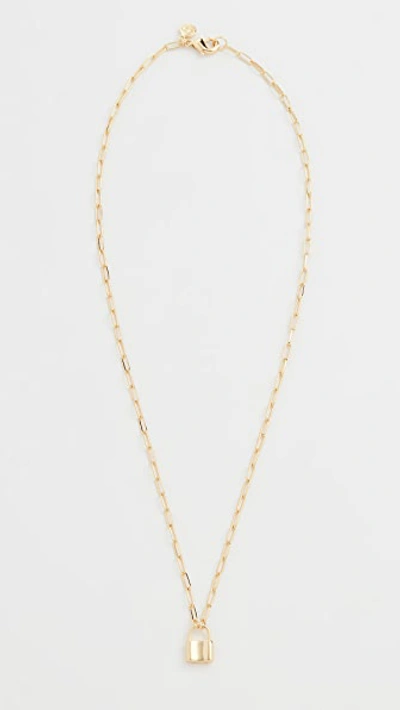 Gorjana Kara Padlock Charm Necklace - Gold