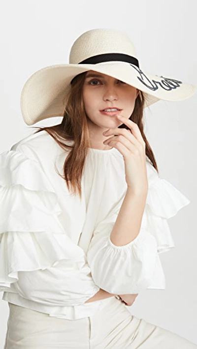 Shop Eugenia Kim Bunny 'greetings From.' Hat In Ivory
