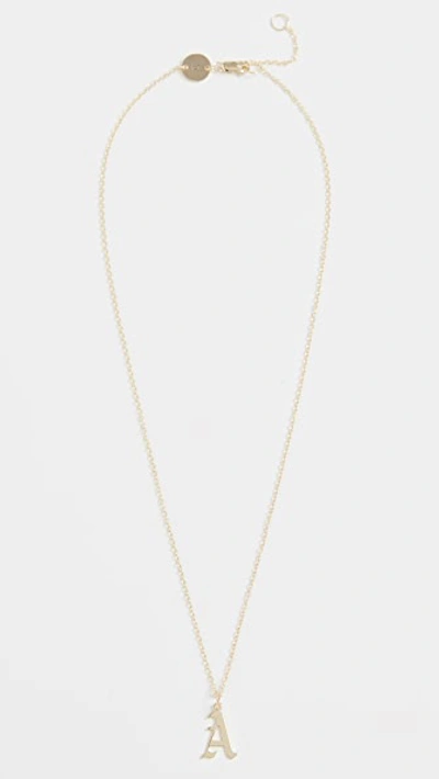 Shop Jennifer Zeuner Jewelry Emmanuelle Initial Necklace In A