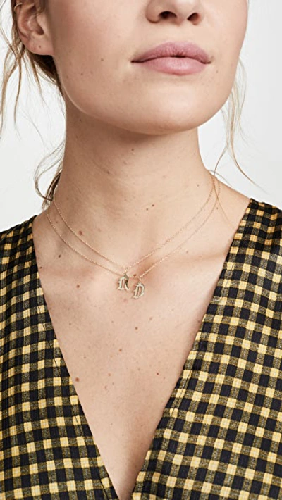 Shop Jennifer Zeuner Jewelry Emmanuelle Initial Necklace In D