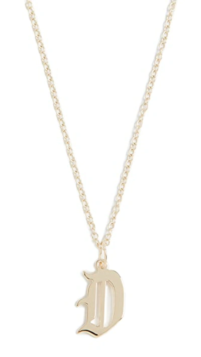 Shop Jennifer Zeuner Jewelry Emmanuelle Initial Necklace In D