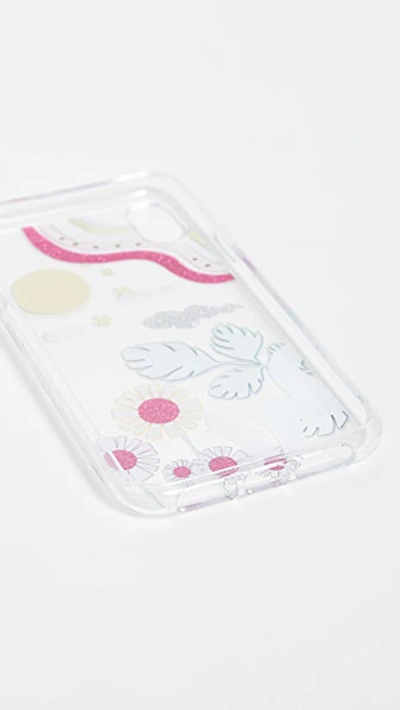 Shop Kate Spade Glitter Garden Cat Iphone Case In Pink