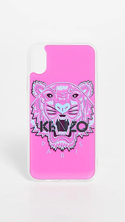 Shop Kenzo Tiger Head Iphone Case Xs / X In Strawberry