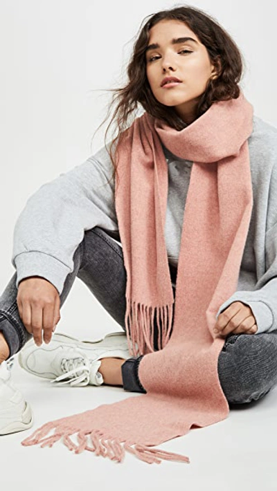 Shop Acne Studios Canada Skinny Scarf In Rose Melange