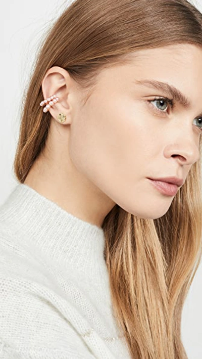 Shop Baublebar Clasina Ear Cuff Set In Pink/gold