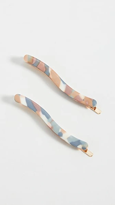 Shop Madewell Squiggle Bobby Pins In Polymer Clay Multi
