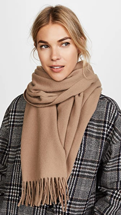 Acne Studios Canada Narrow Scarf In Camel Brown | ModeSens