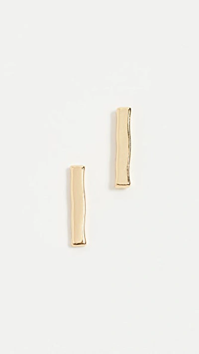 Shop Gorjana Taner Bar Mini Stud Earrings In Gold