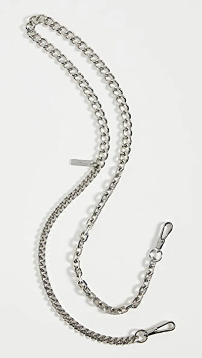 Shop The Marc Jacobs Chain Shoulder Strap In Nickel