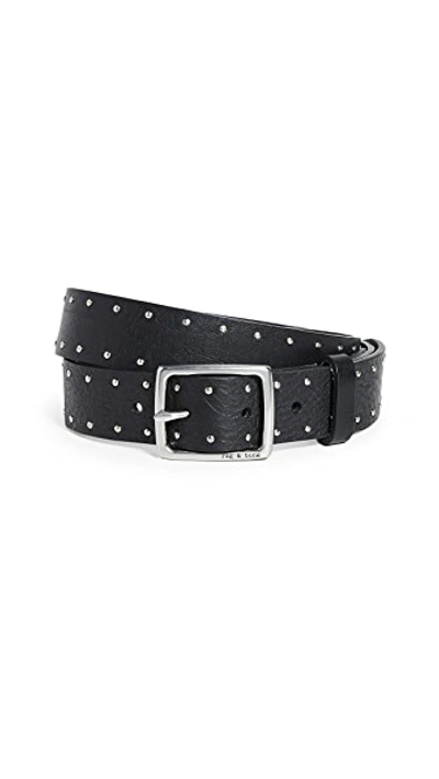 Shop Rag & Bone Boyfriend Belt In Black Studs