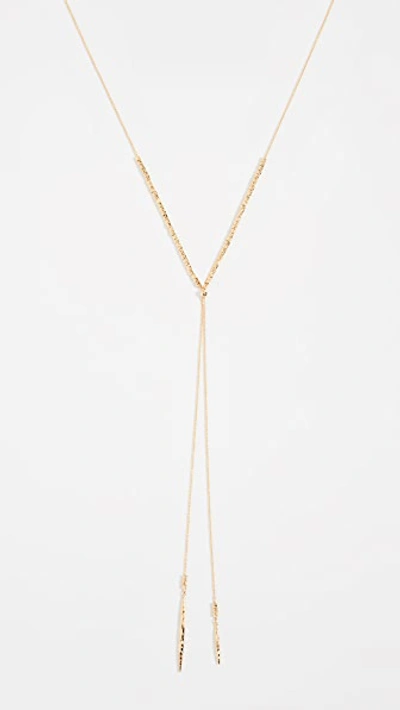 Shop Gorjana Laguna Adjustable Necklace In Gold