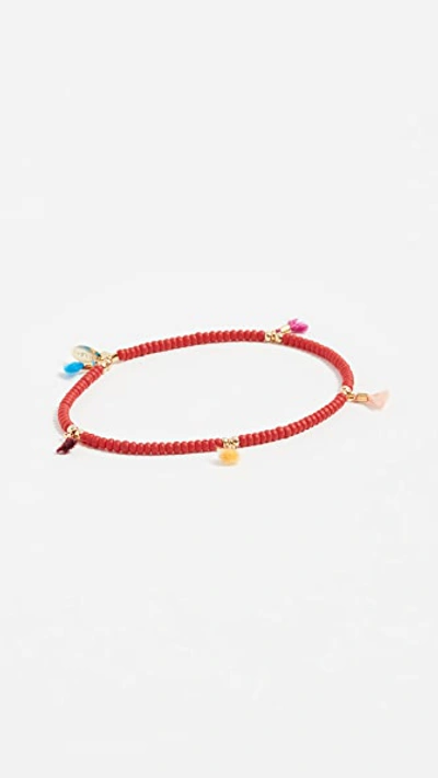 Shop Shashi Lilu Seed Bracelet In Red