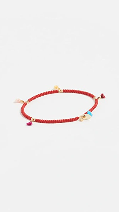 Shop Shashi Lilu Seed Bracelet In Red