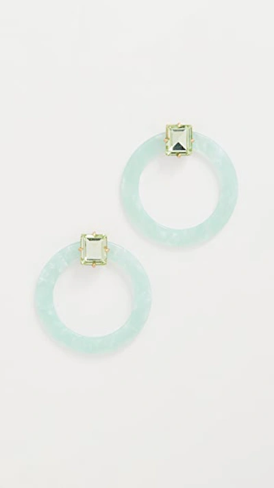 Shop For Love & Lemons Afton Lucite Earrings In Mint