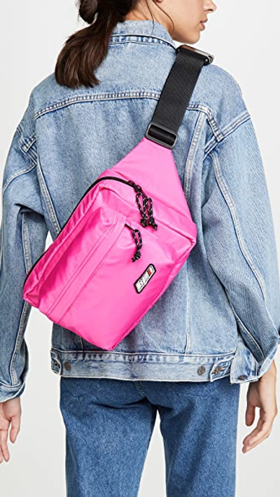 Shop Msgm Bum Bag In Fuchsia