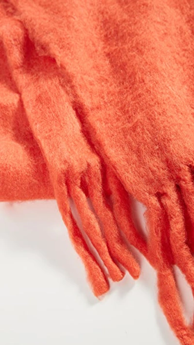 Shop Rebecca Minkoff Woven Blanket Scarf In Orange