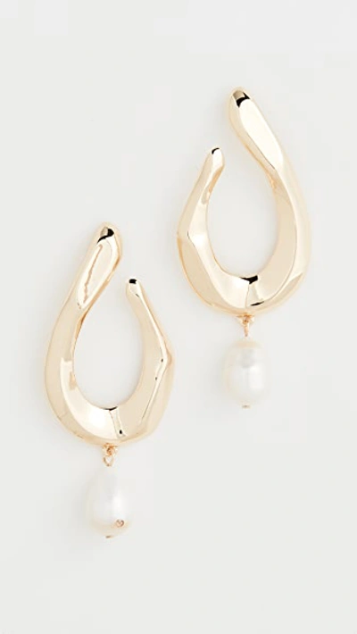Shop Baublebar Petra Pearl Drop Earrings In Ivory/gold