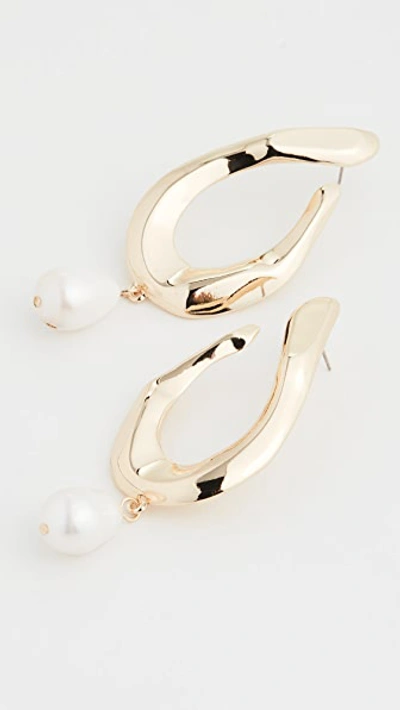 Shop Baublebar Petra Pearl Drop Earrings In Ivory/gold
