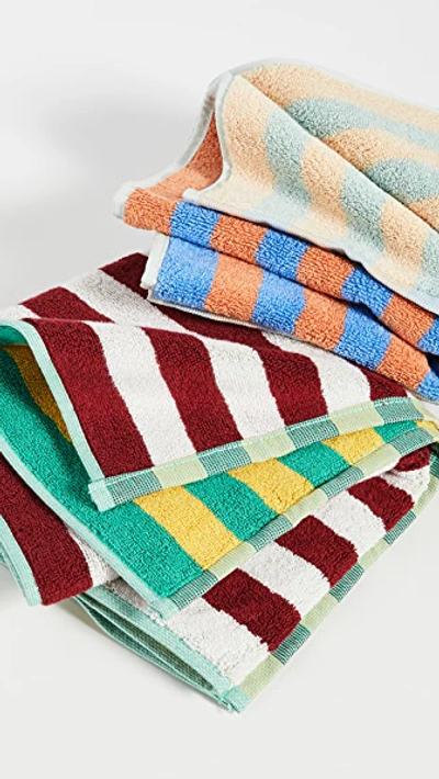 Shop Shopbop Home Shopbop @home Dusen Dusen Hand Towel In Peach Stripe