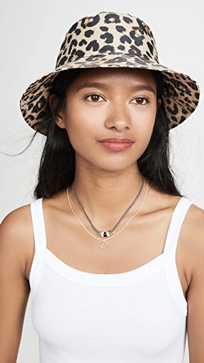 Shop Loeffler Randall Bucket Hat In Leopard