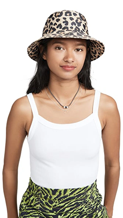 Shop Loeffler Randall Bucket Hat In Leopard