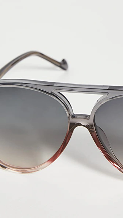 Shop Zimmermann Shoreline Sunglasses In Navy
