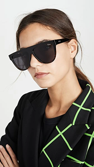 Last Night Sunglasses In Black Tort smoke Lens