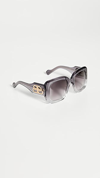 balenciaga paris oversized square sunglasses