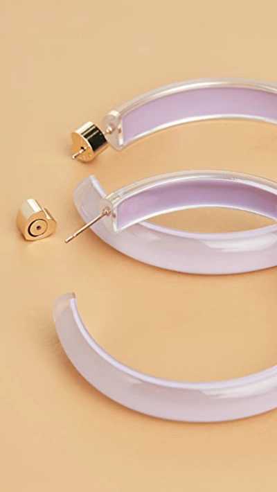 Shop Alison Lou Medium Jelly Hoop Earrings In Lavender