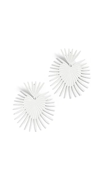 Shop Shashi Throne Earrings In White