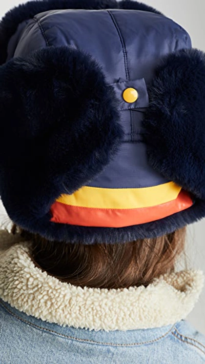 Shop Kule The Trapper Hat In Navy