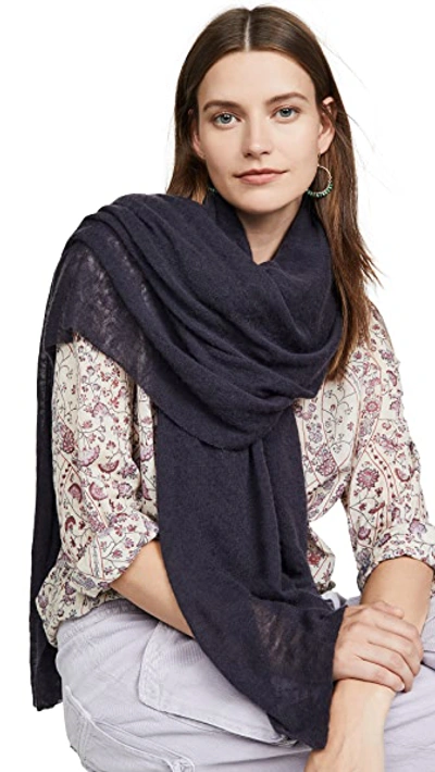 Shop Isabel Marant Zephyr Cashmere Scarf In Dark Purple