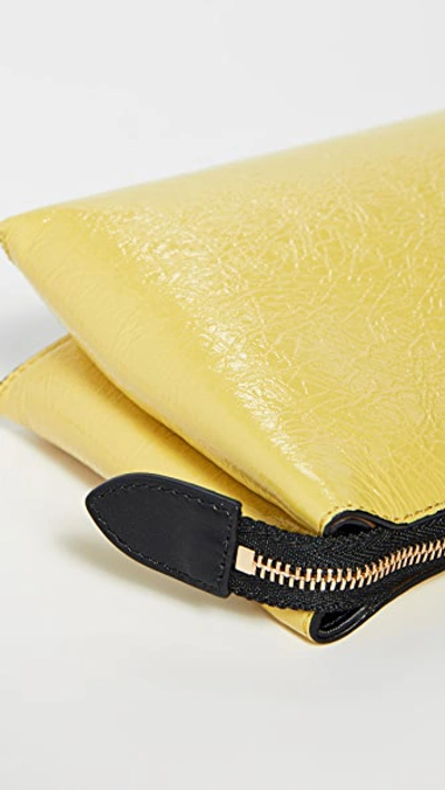 Shop Smythson Small Pillow Pouch In Ochre