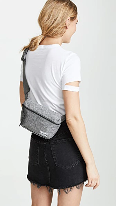 Shop Herschel Supply Co Fifteen Fanny Pack In Raven Crosshatch