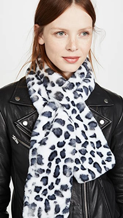 Shop Apparis Claire Scarf In Ivory Leopard