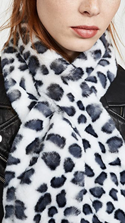 Shop Apparis Claire Scarf In Ivory Leopard