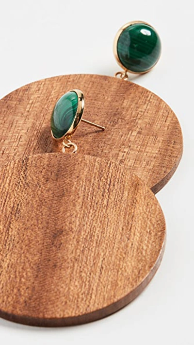 Shop Sophie Monet The Saga Earrings In Wood/malchite